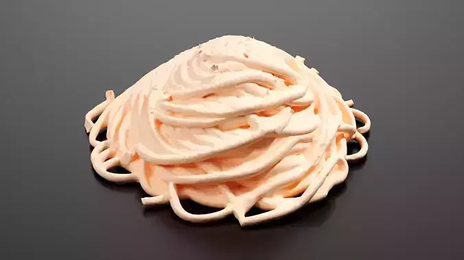 spaghetti Low-poly 3D model 7