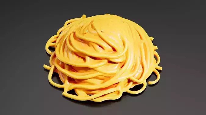 spaghetti Low-poly 3D model 4