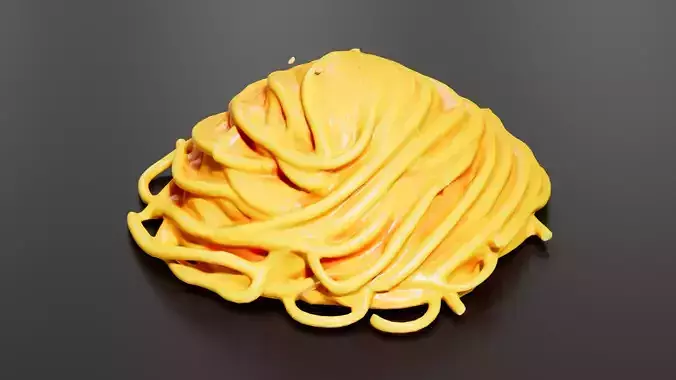 spaghetti Low-poly 3D model 3