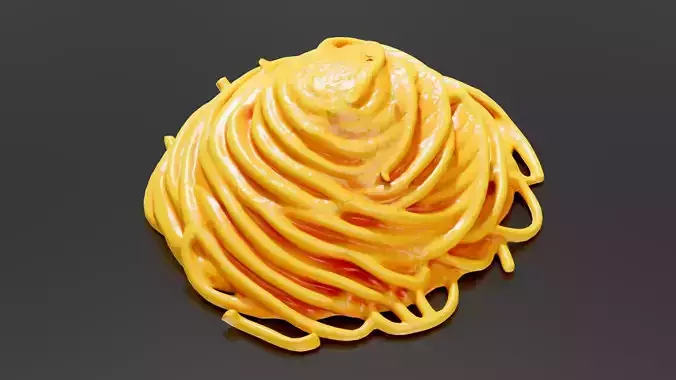 spaghetti Low-poly 3D model 5