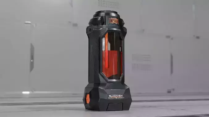 Sci-Fi Asset Container Flask Thermos Low-poly 3D model