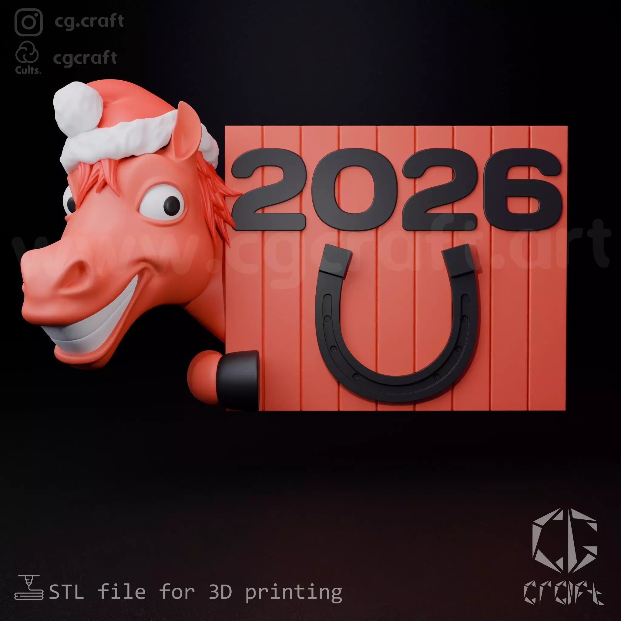 Fridge Magnet Horse 3D print model