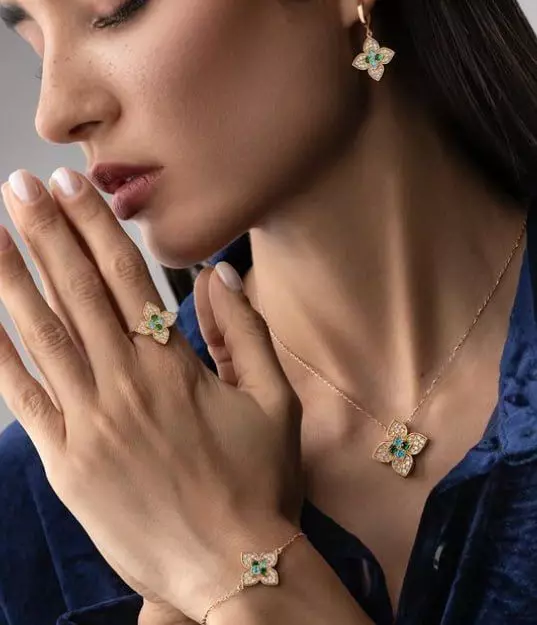 Roberto Coin Multi Gemstone Flower 3D print model