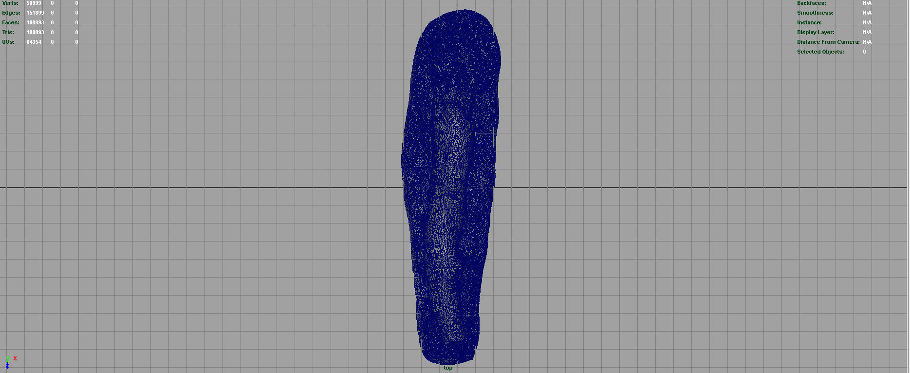 Dead trunk Low-poly 3D model_9