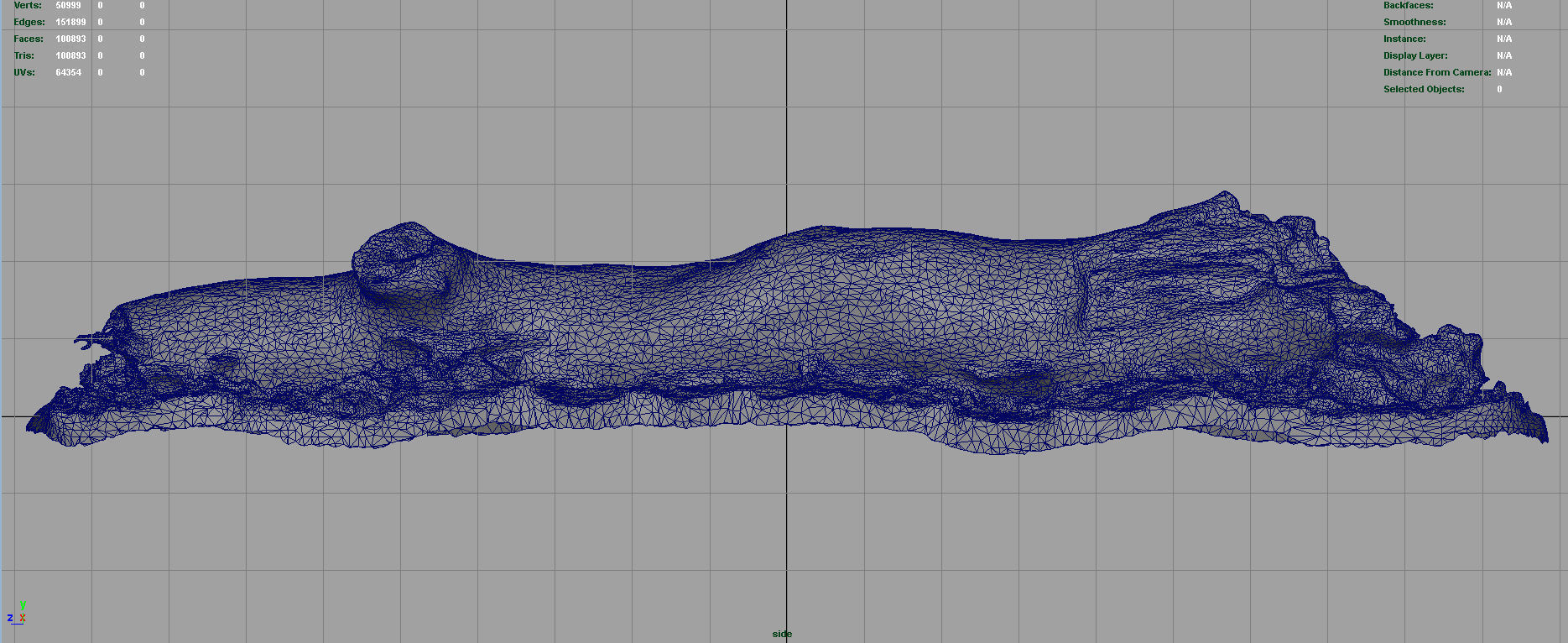 Dead trunk Low-poly 3D model_12