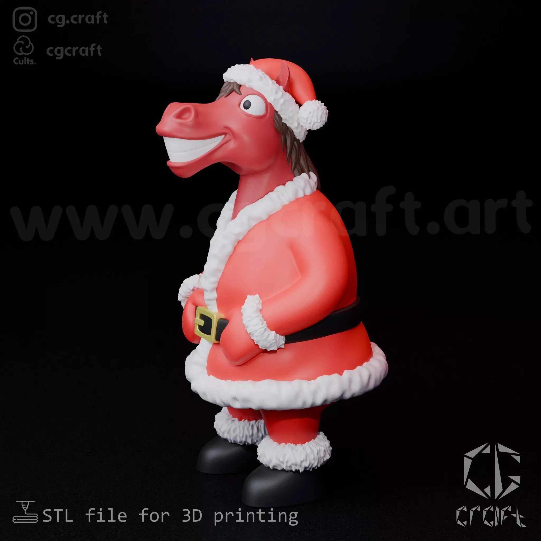 New Years keychain-horse 3D print model
