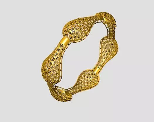1366 Teardrop Radiance Bangle 12gm 3D print model