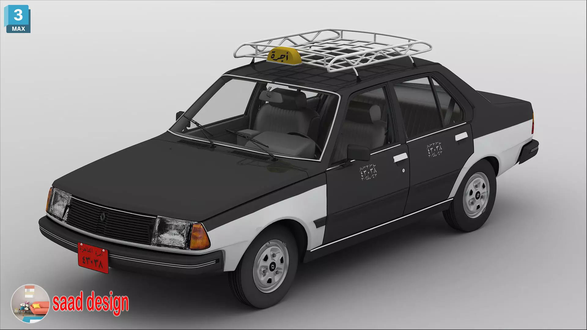 renault 18 1978 Taxi cairo 3ds max and lumion 3D model