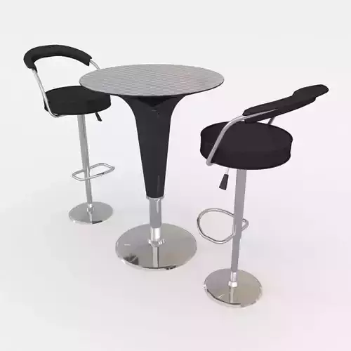 cocktail drinks table and barstool
