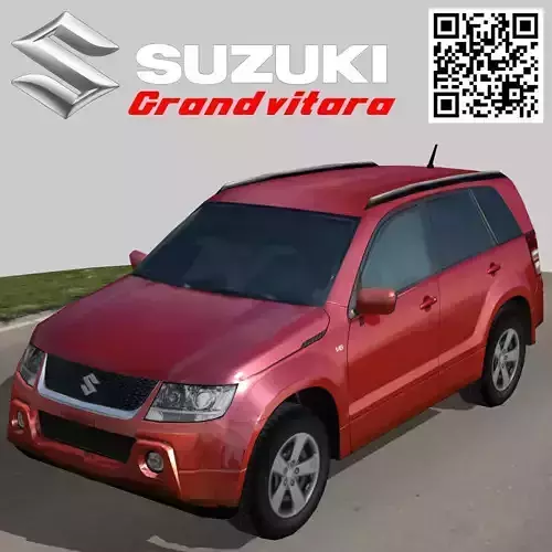 Suzuki Grand Vitara red Low-poly 3D model