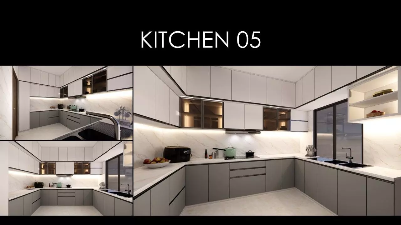 MORDERN KITCHEN 05 INTERIOR Low-poly 3D model