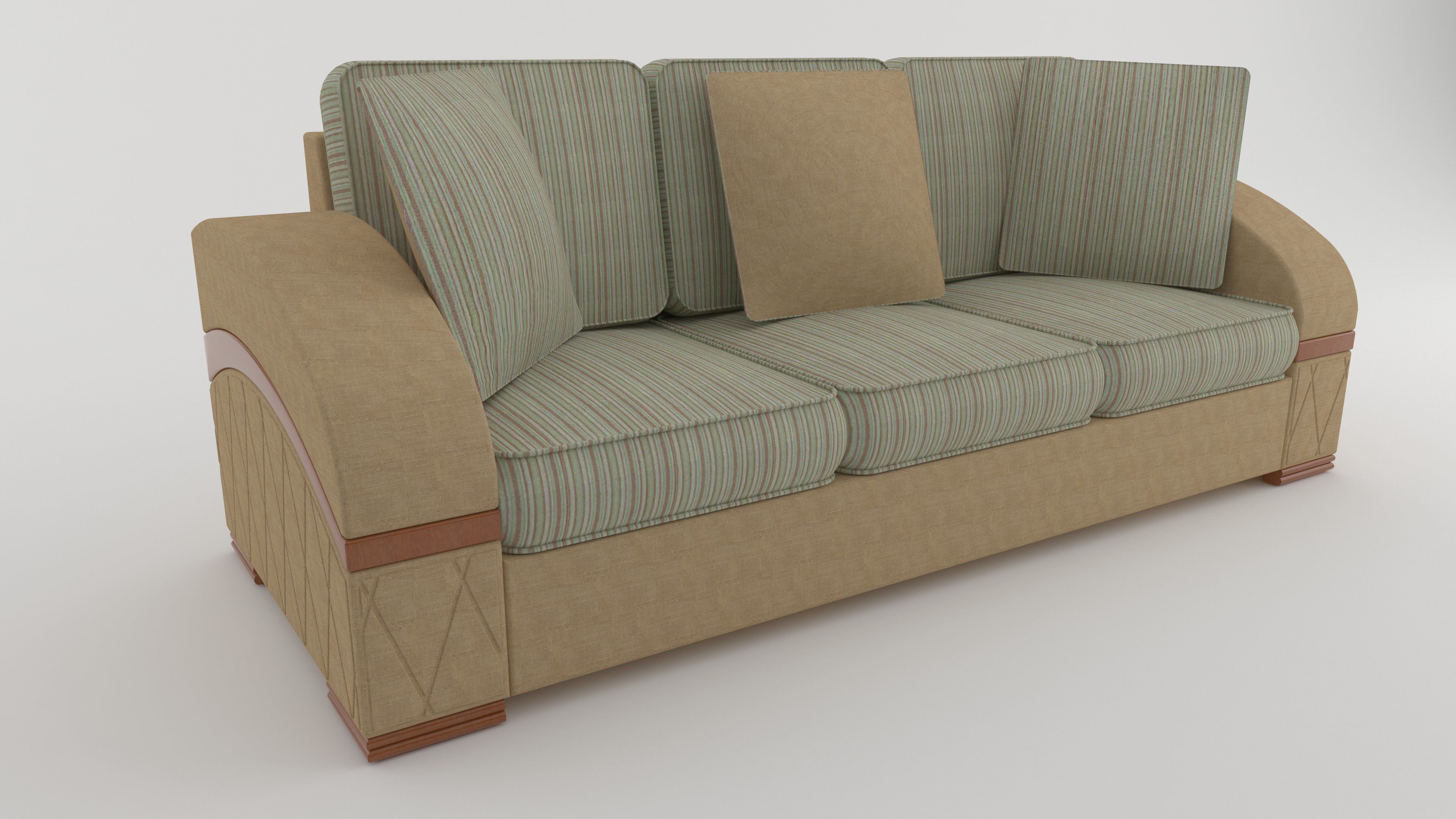 living room sofa 3D model_1