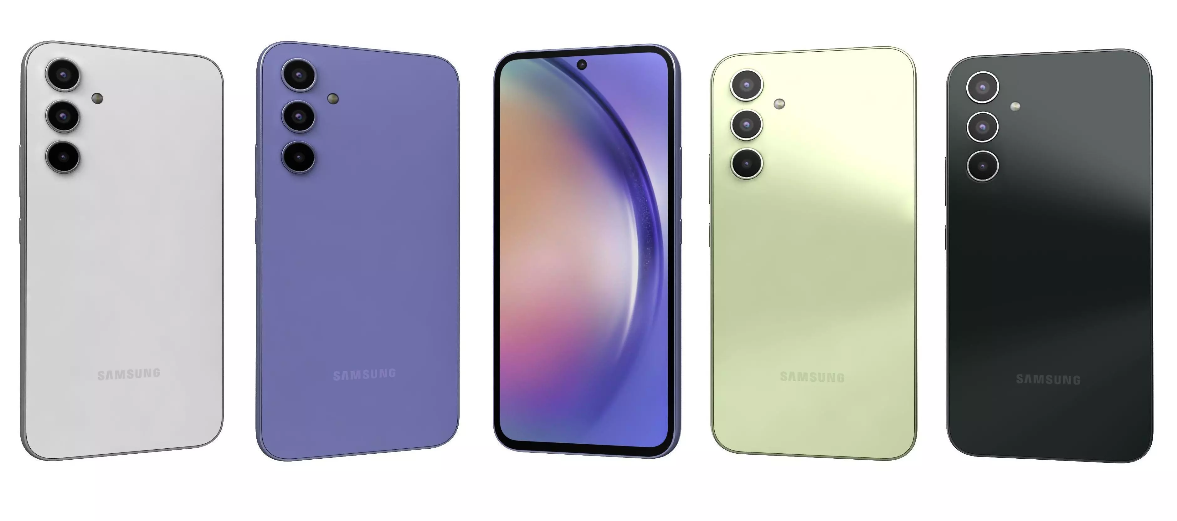 Samsung Galaxy A54 All Colors High Poly 3D model