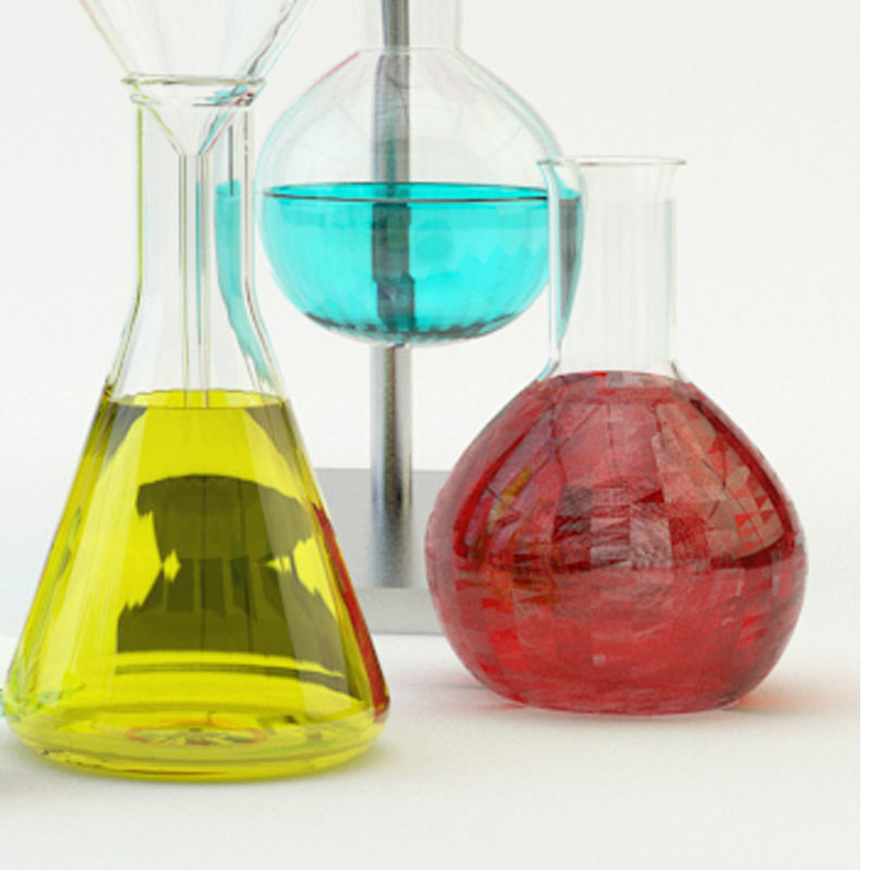 Lab equipment set 1 3D model_1