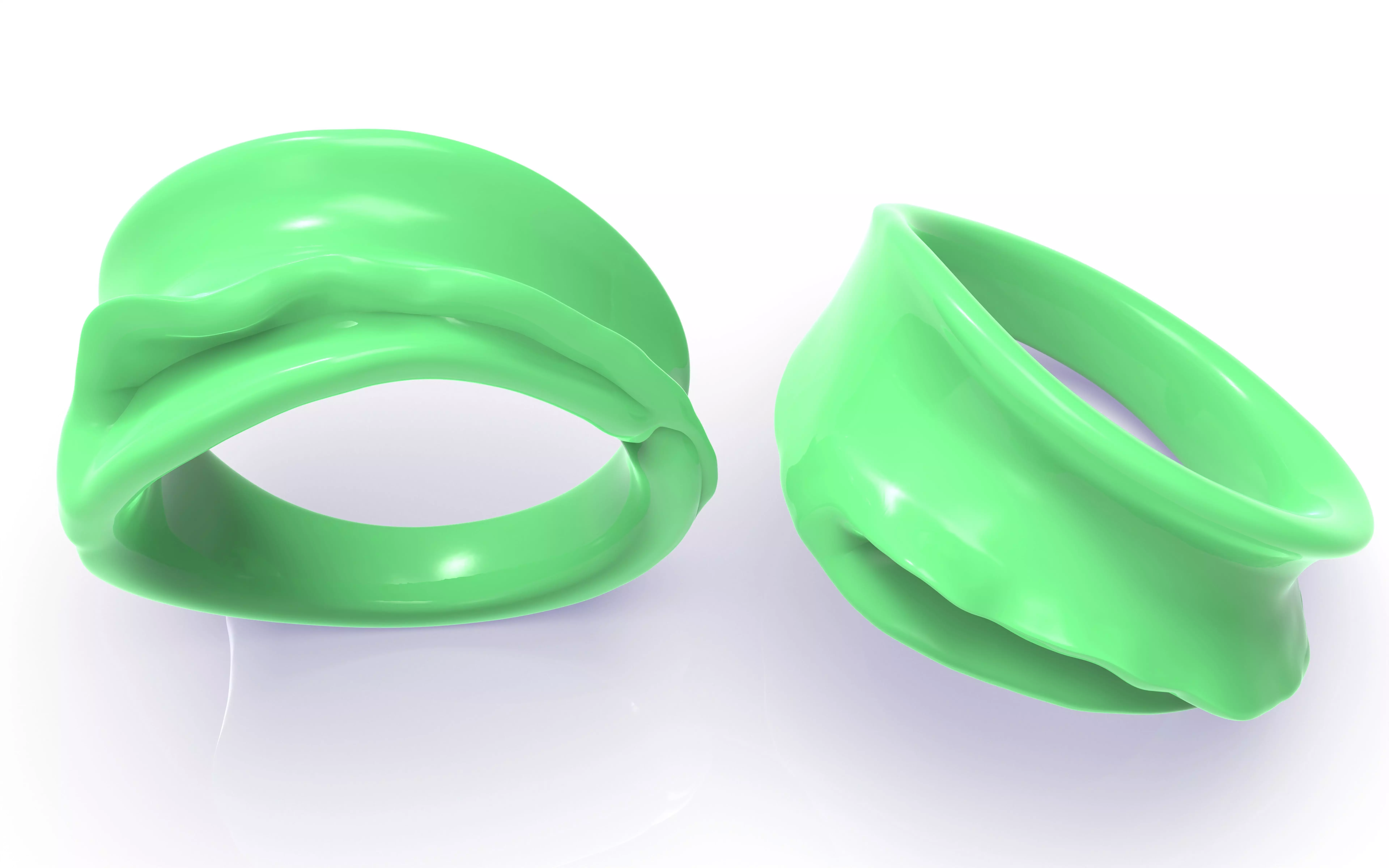 MISHO Flow Ring Band 3d Print ready Models US 4 TO 13 SIZES 3D print model