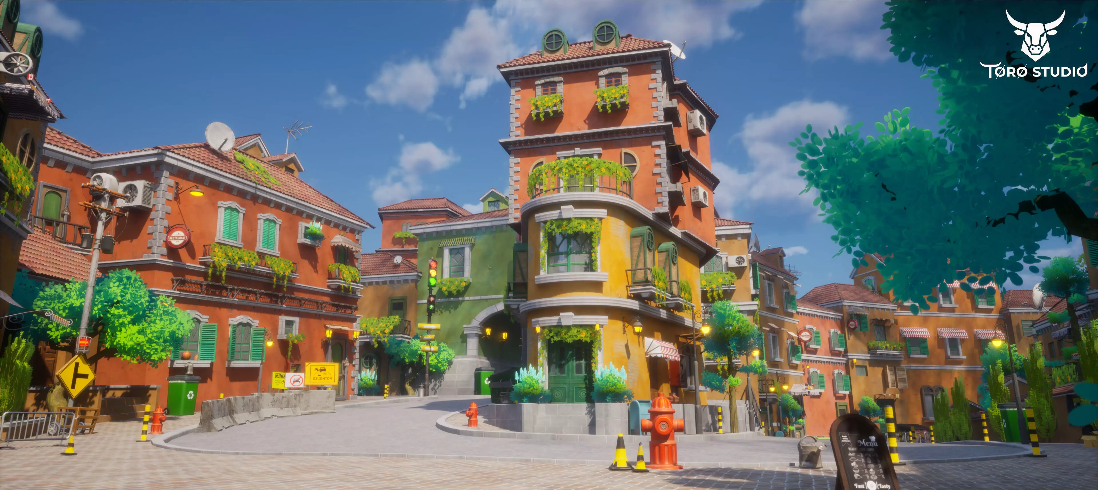 Solivara Stylized City Pack UE5 Low-poly 3D model