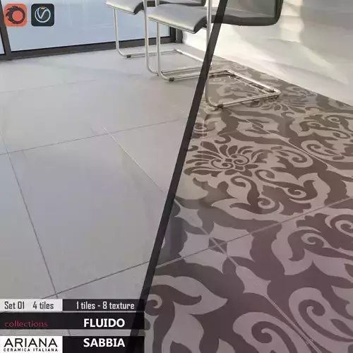 ARIANA FLUIDO SABBIA Set 01 3D model