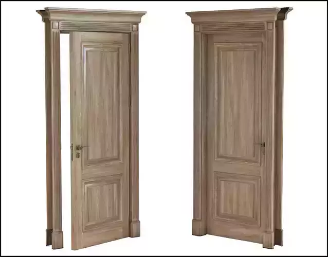 Classic single wood door