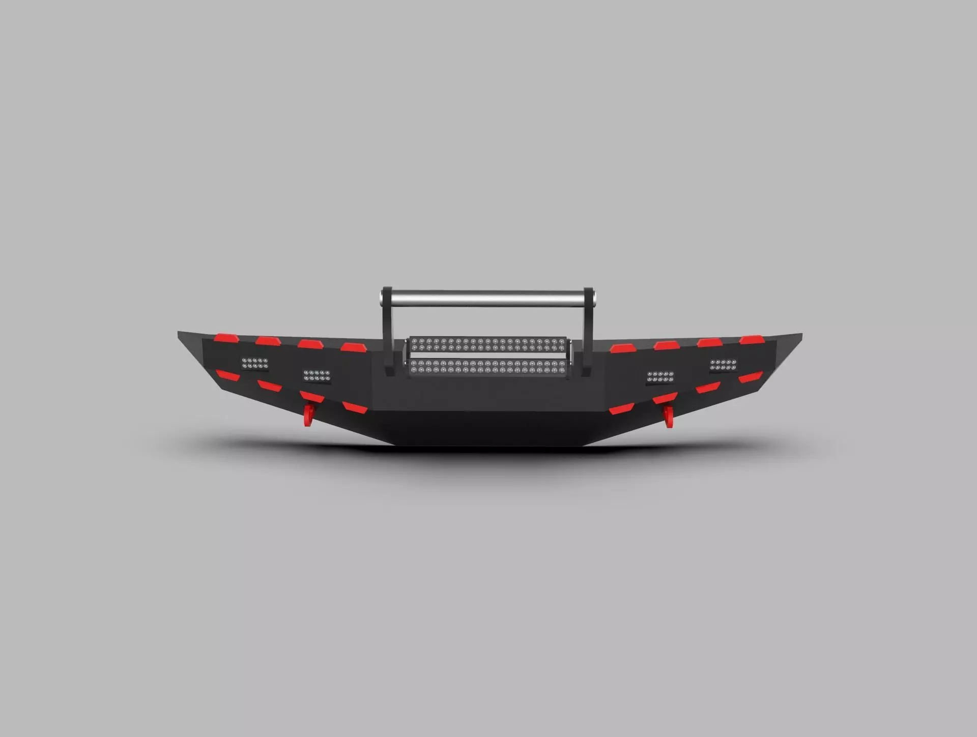 Modular Off Road Front Bumper with Winch Mount LED Bar 3D print model