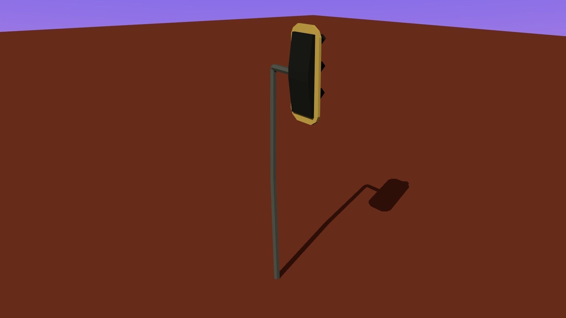 low poly Traffic light Free low-poly 3D model_1