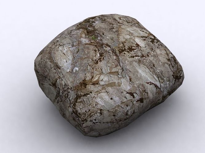 stone rock Low-poly 3D model