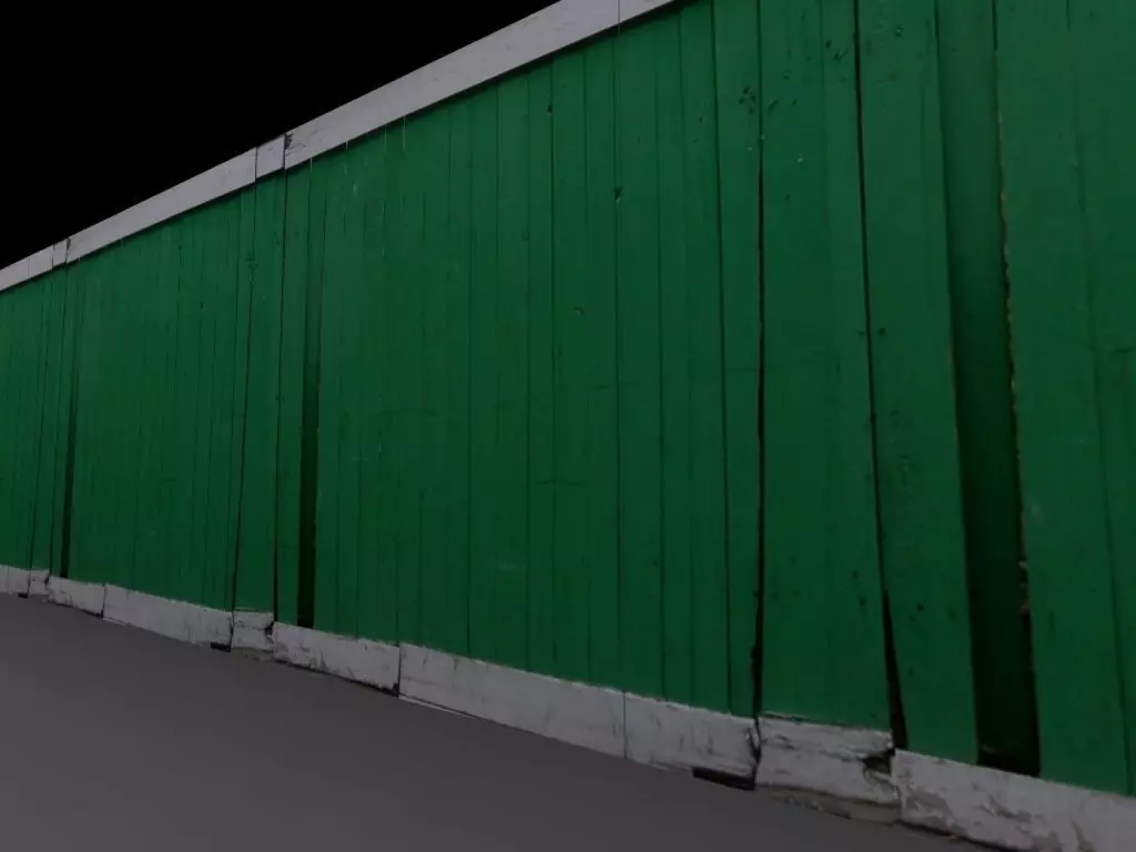 fence painted Low-poly 3D model