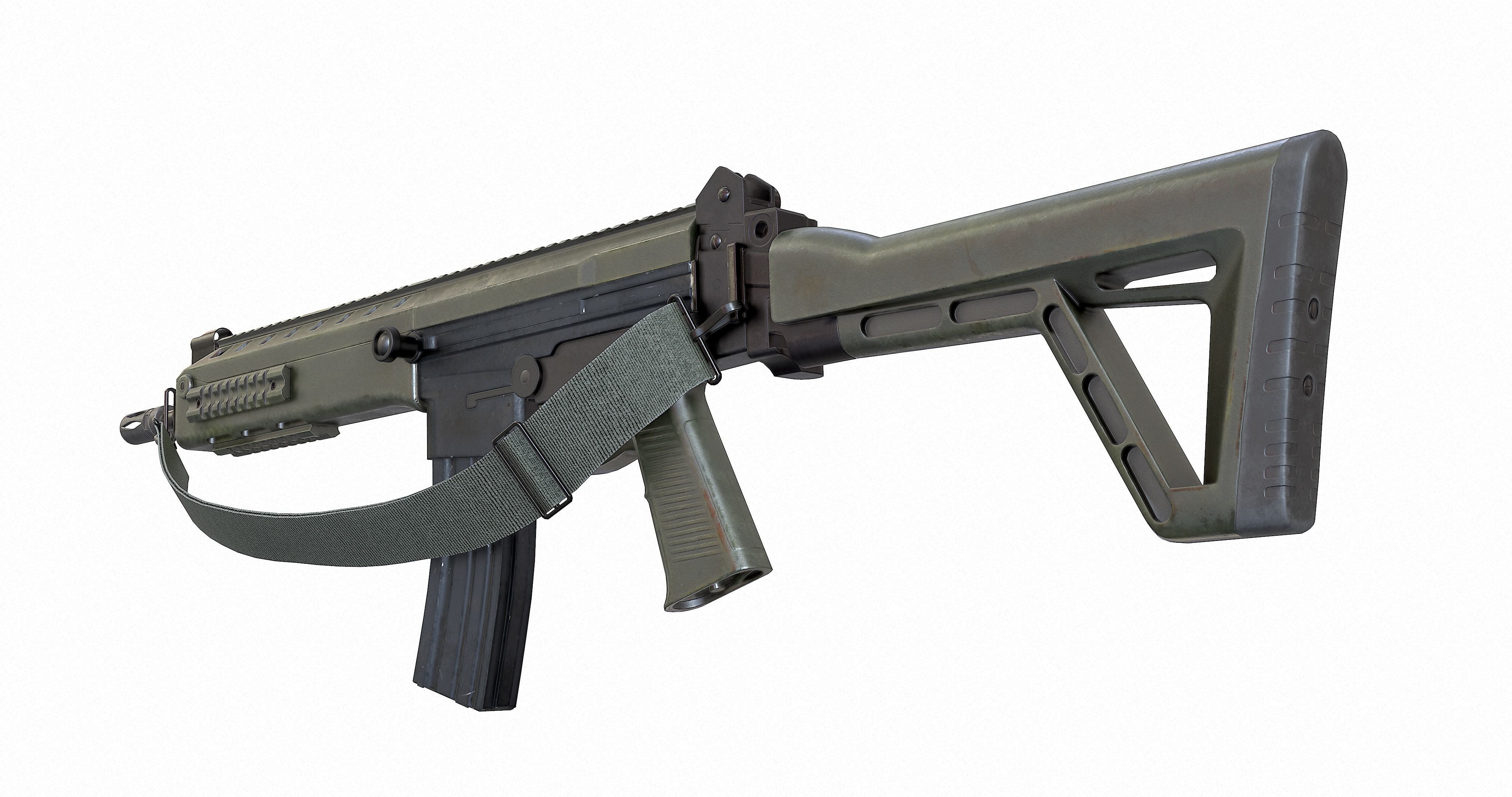 IA2 Assault Rifle Low-poly 3D model_3
