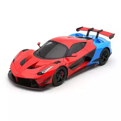 Professional High-End Supercar 3D Model