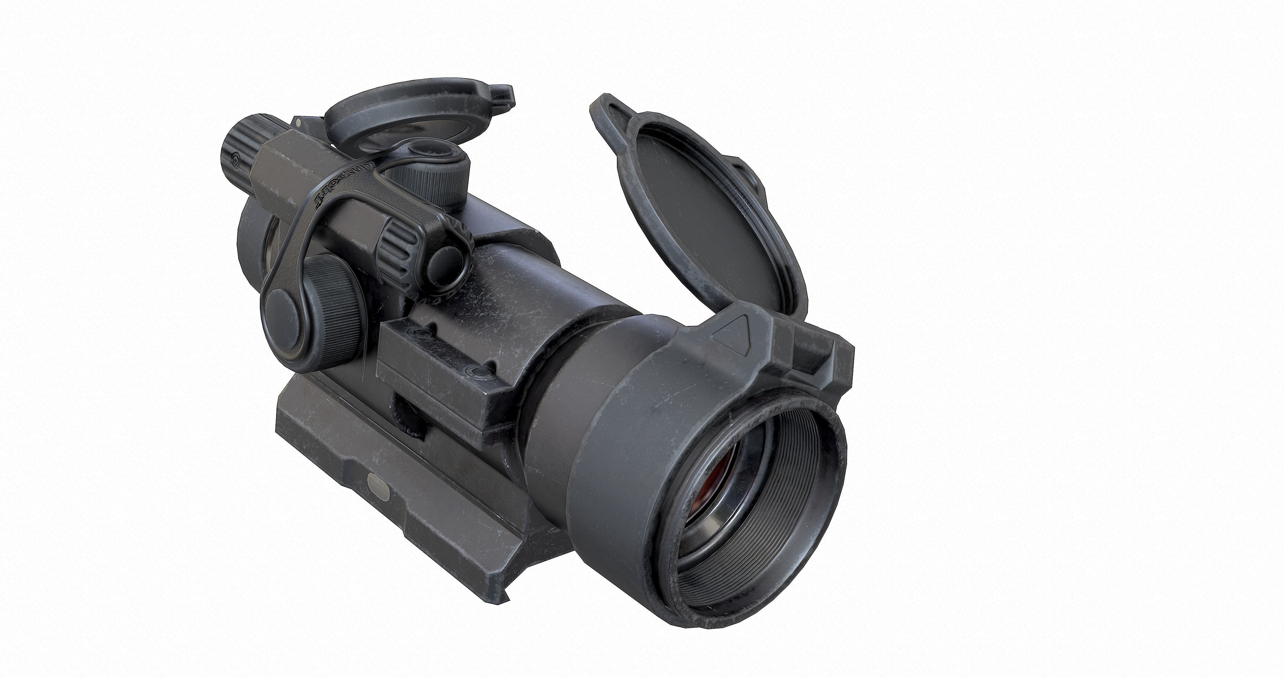 Patrol Rifle Optic Red Dot Sight - PRO RDS Low-poly 3D model_3