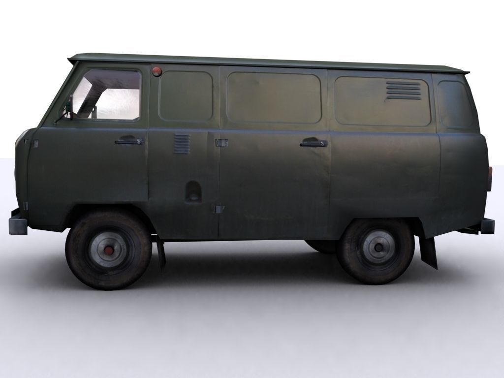 UAZ 452 Low-poly 3D model_2