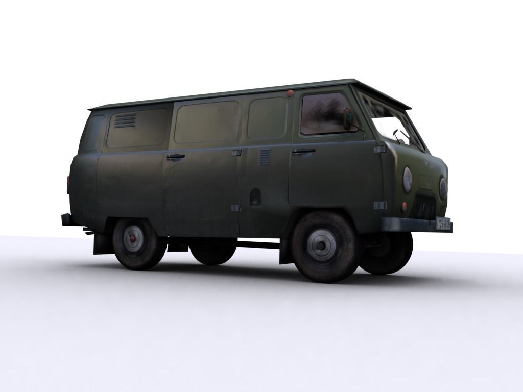 UAZ 452 Low-poly 3D model_5