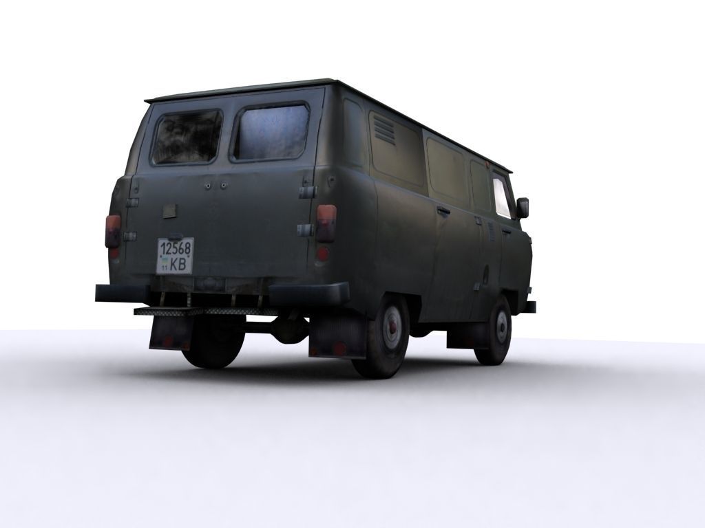 UAZ 452 Low-poly 3D model_1