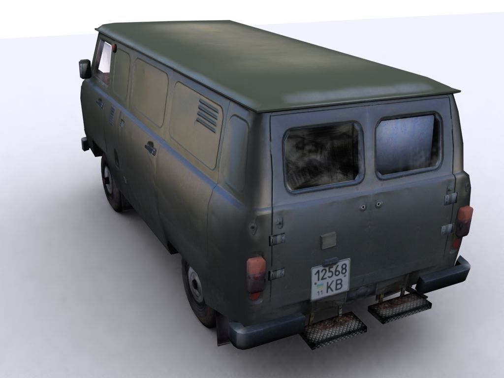 UAZ 452 Low-poly 3D model_3