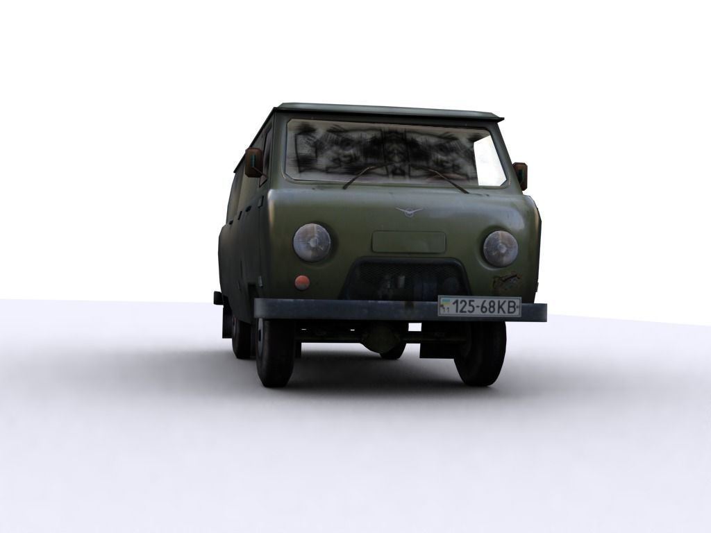 UAZ 452 Low-poly 3D model_4