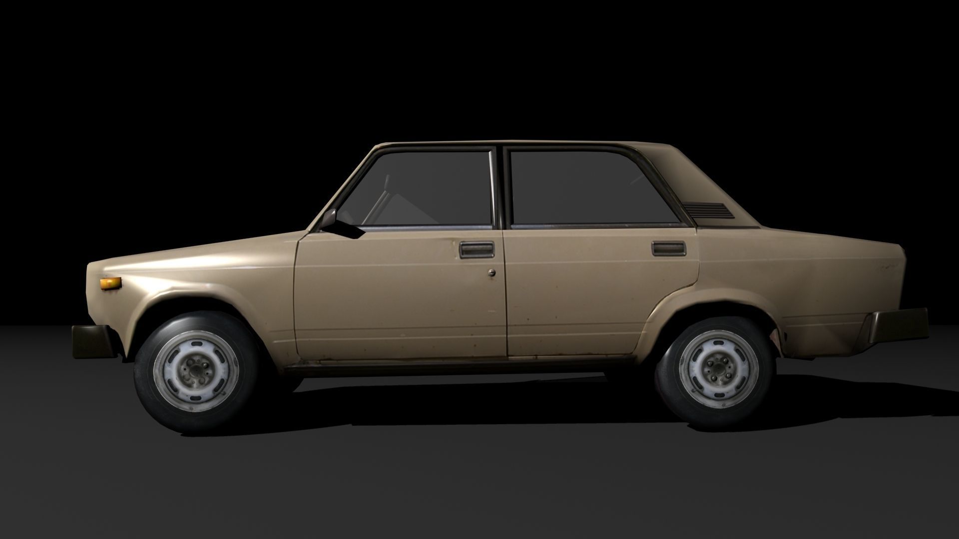 russian car  vaz 2105 Low-poly 3D model_8