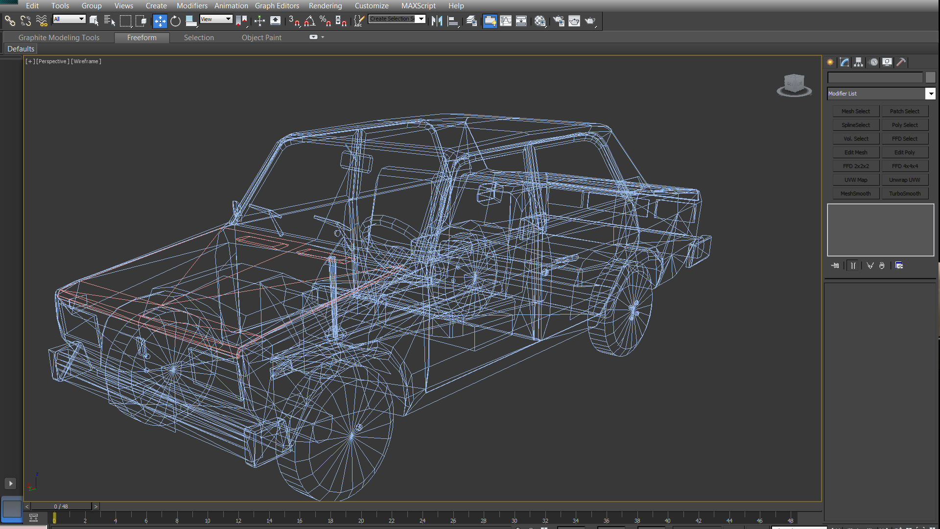 russian car  vaz 2105 Low-poly 3D model_5