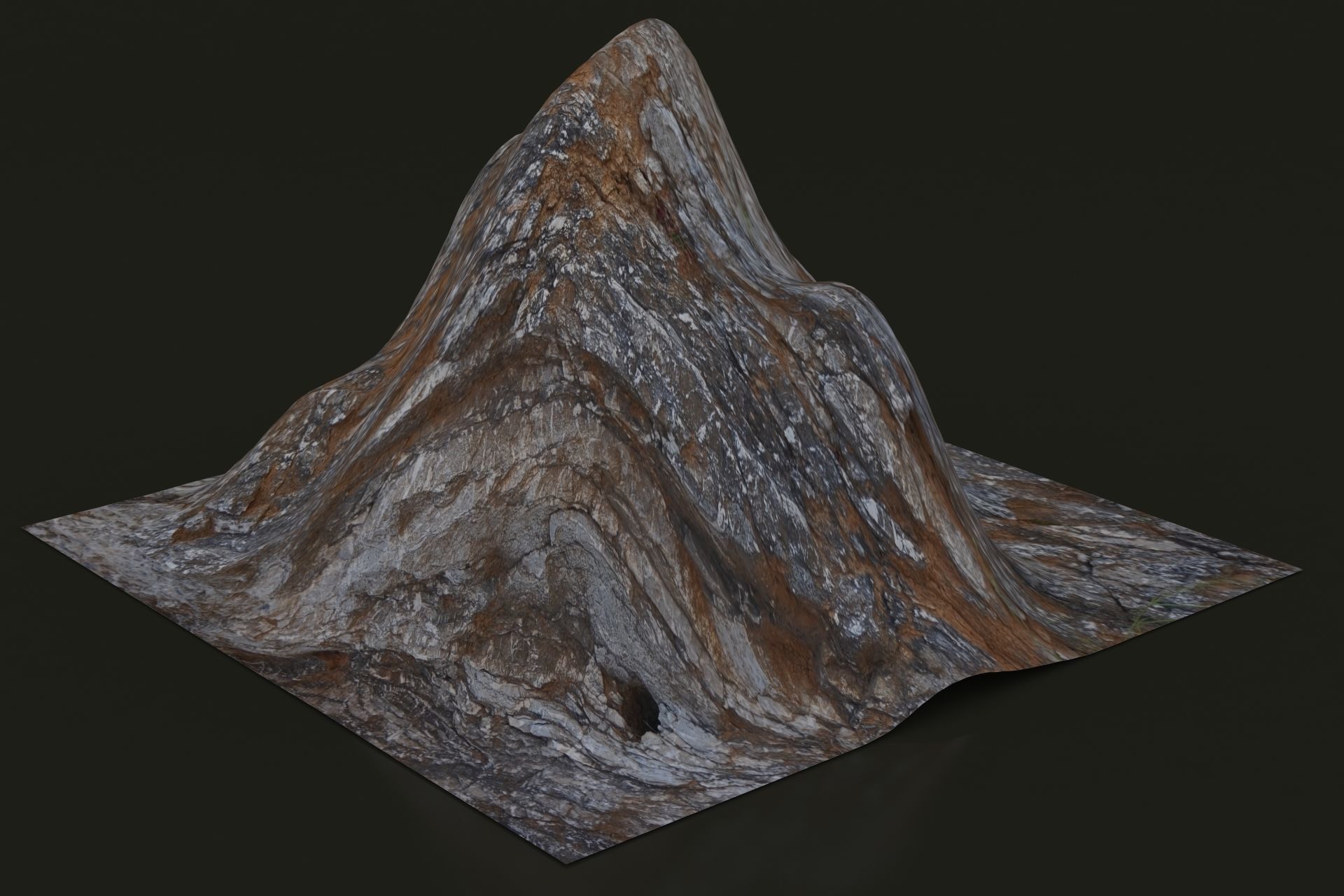 Low Poly Mountain Low-poly 3D model_3