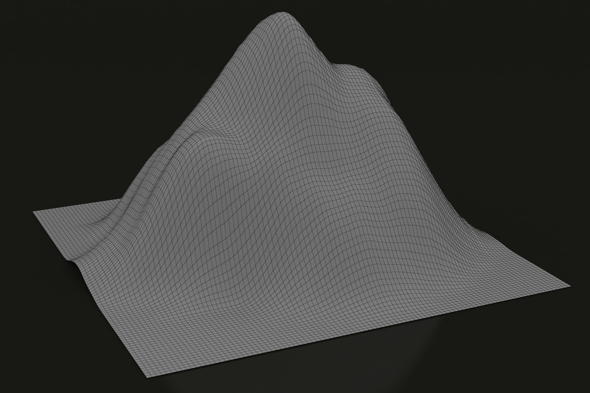 Low Poly Mountain Low-poly 3D model_1