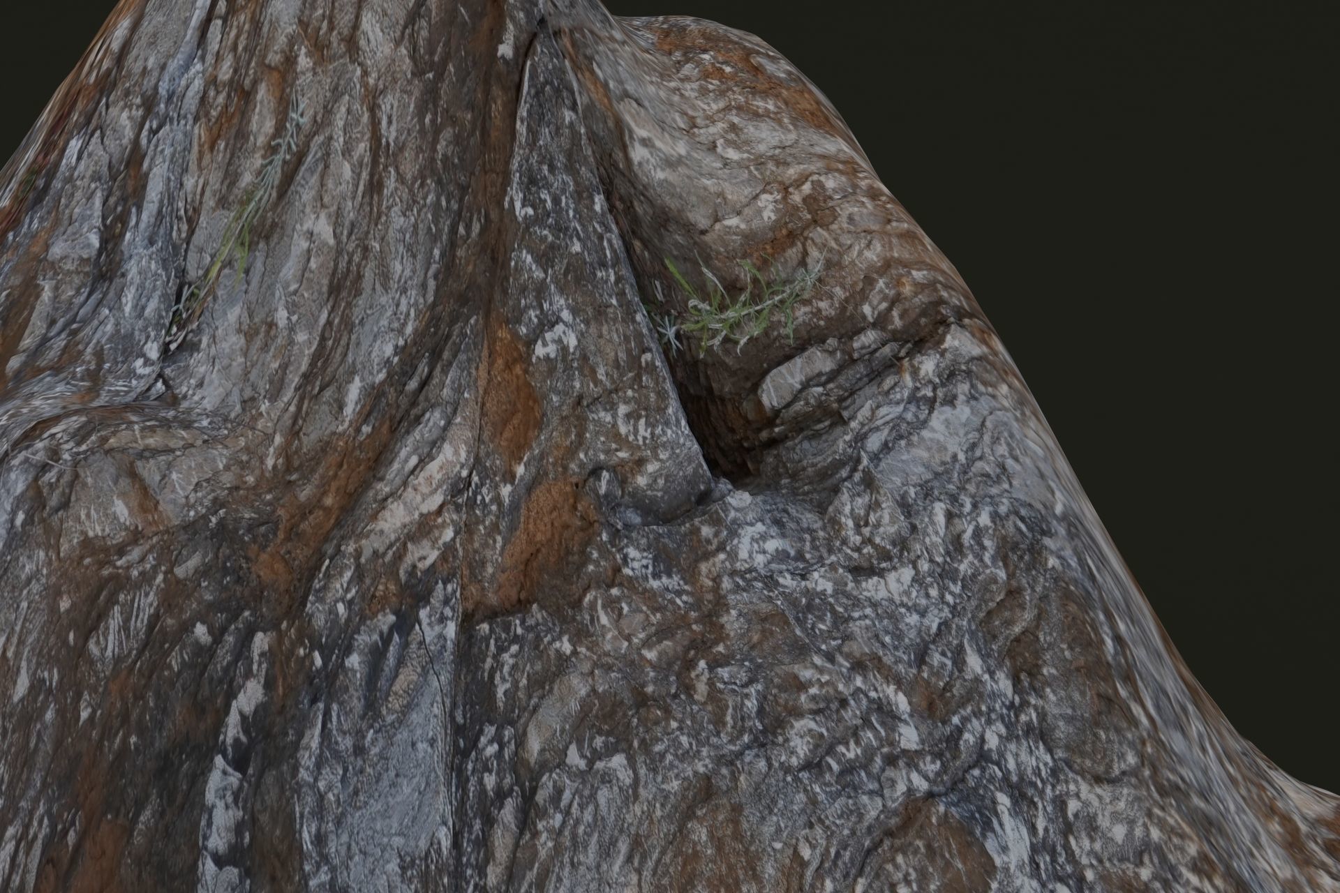 Low Poly Mountain Low-poly 3D model_4