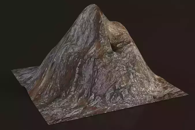 Low Poly Mountain Low-poly 3D model