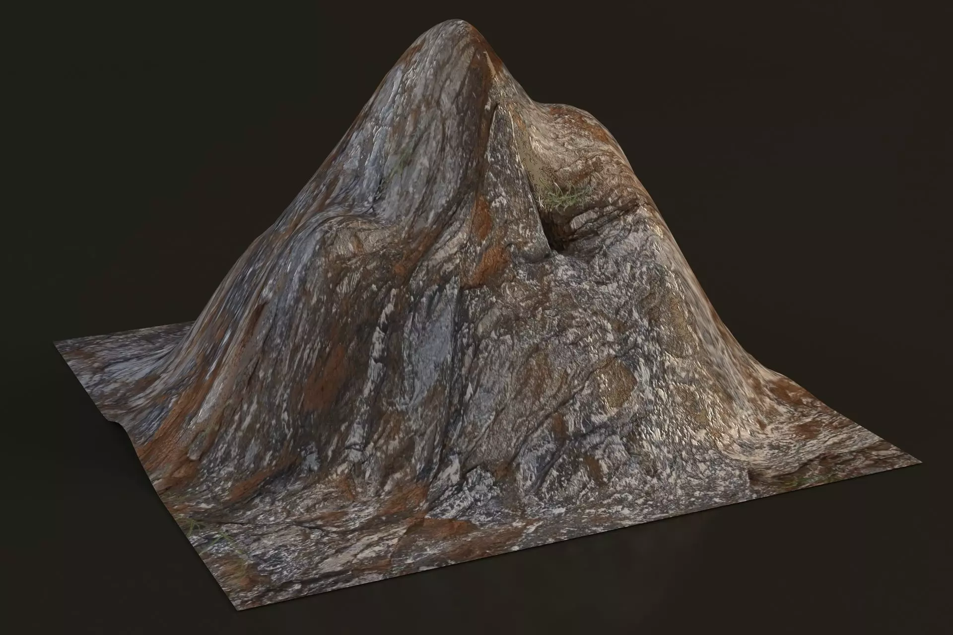 Low Poly Mountain Low-poly 3D model_0