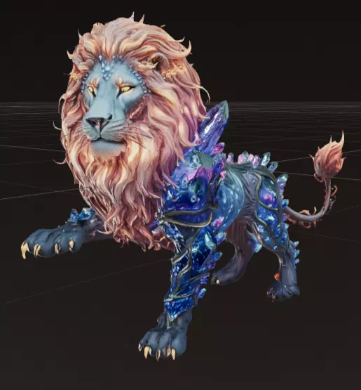 Crystal Lion 3D print model