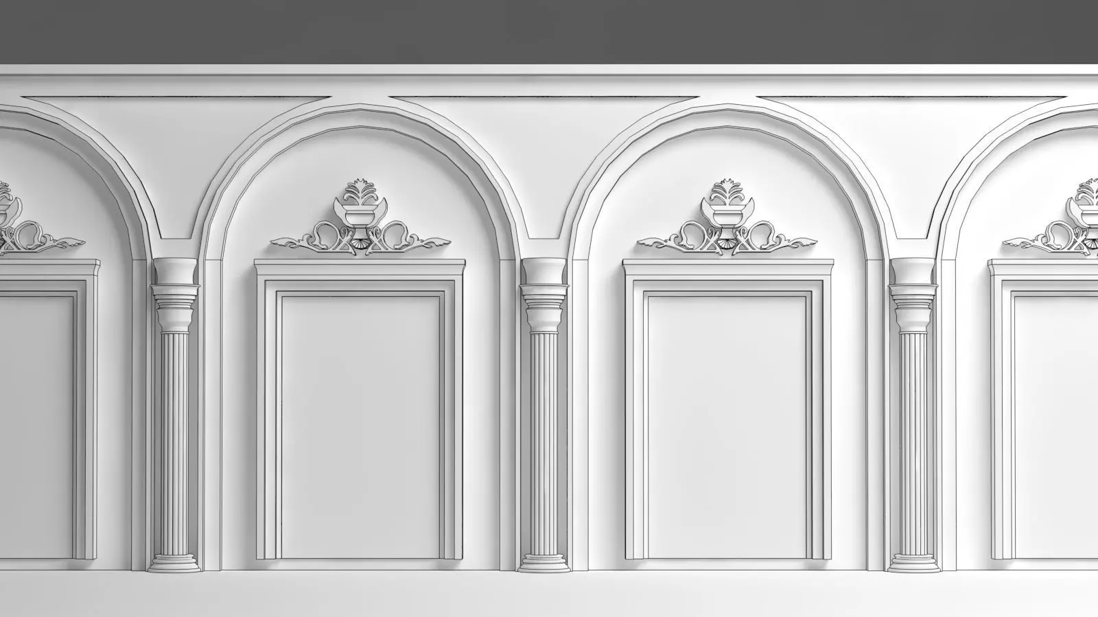 Modern Wall Panel 3D model