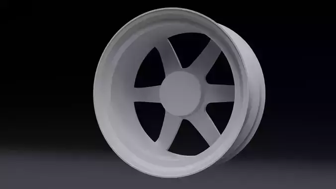 Volk Rays TE37 Car Rim Low-poly 3D model 5