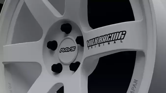Volk Rays TE37 Car Rim Low-poly 3D model 3
