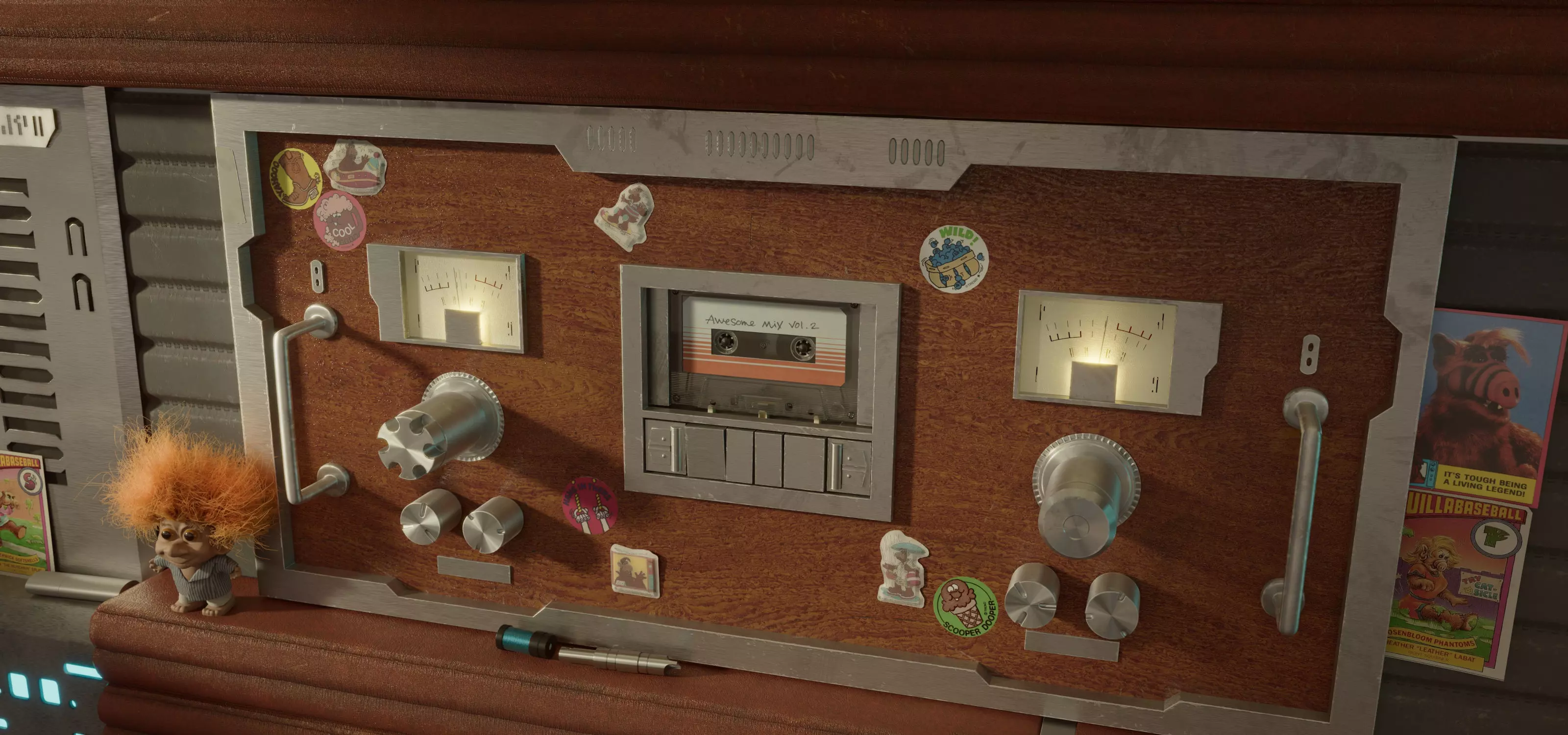 Radio Tape from space Low-poly 3D model