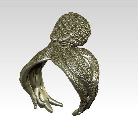 kraken octopus ring 3D print model