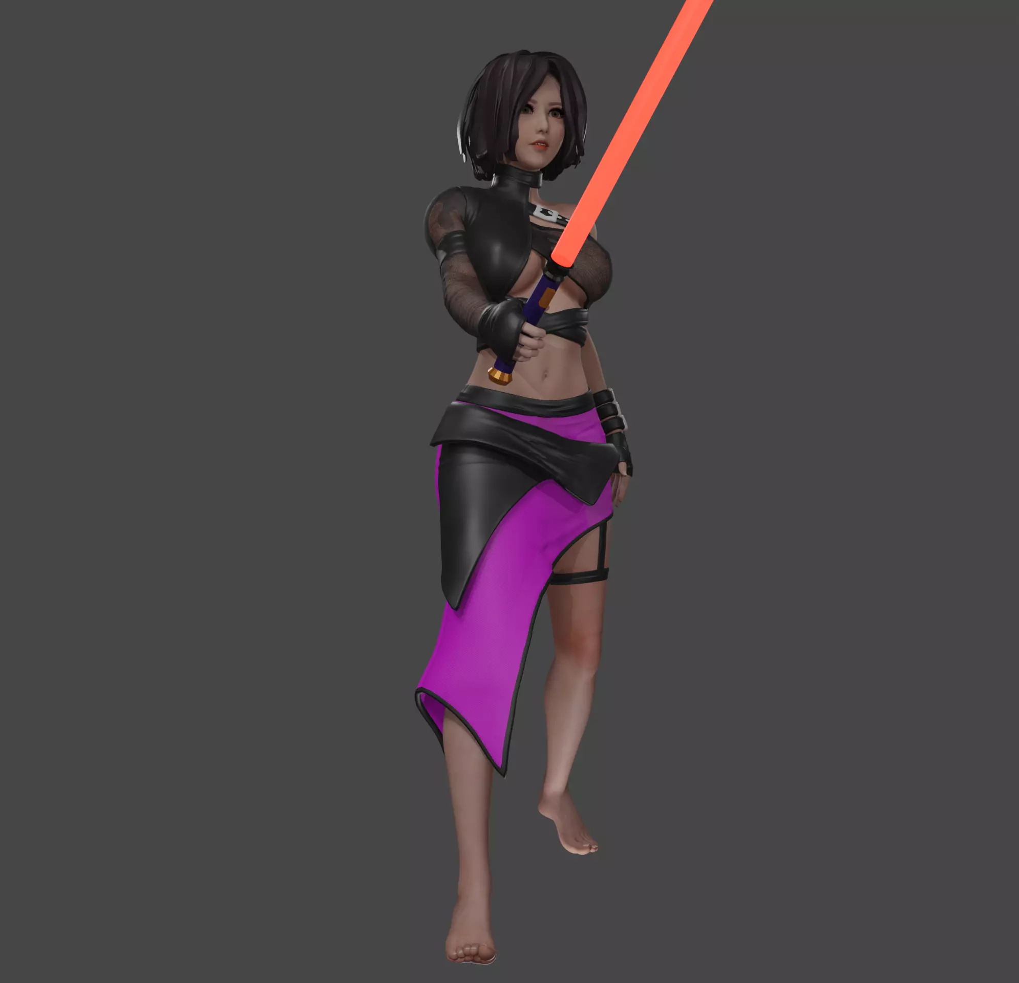 Cute Sith Girl 3D print model