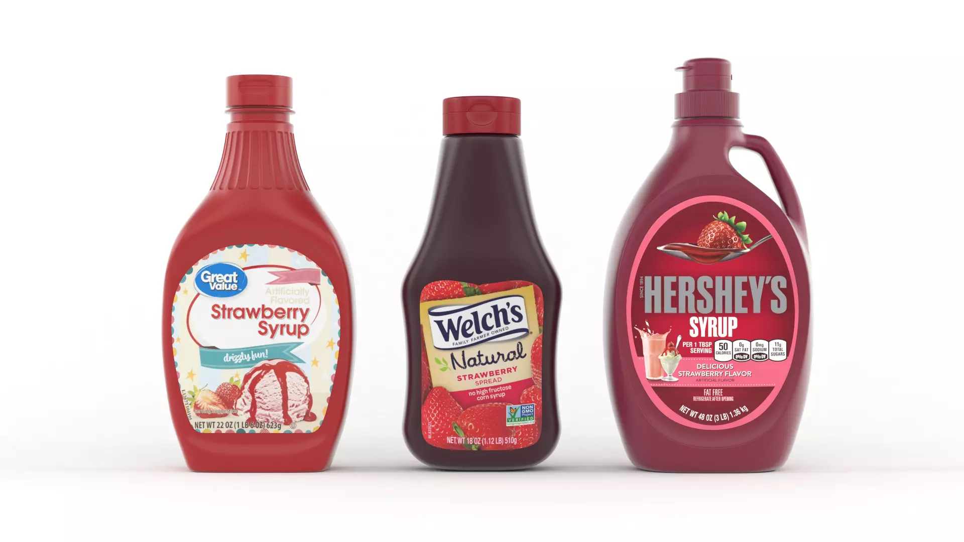 Strawberry Syrup Collection 3D model