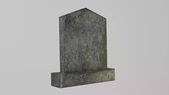 Old Cemetery Gravestone with Moss and Patina